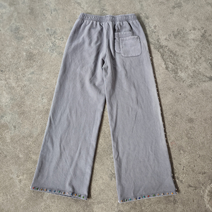 YYSY personnalisé haute qualité impression pantalons de survêtement pierre travail fermeture éclair complète à capuche ensemble Flare empilé joggeurs lavage à l'acide survêtements pour hommes - Product Image 6