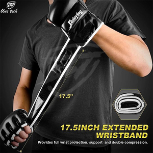 Gants de boxe MMA de haute qualité personnalisés en usine pour l'entraînement et les combats, demi-doigts - Product Image 6