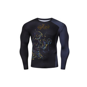 เสื้อฝึกซ้อมแบบมีสายรัดกล้ามเนื้อสำหรับผู้ชายเสื้อผื่นคันแบบว่างเปล่าดีไซน์ที่ดีที่สุดอุปกรณ์ MMA & Jitsu Jitsu - Product Image 1