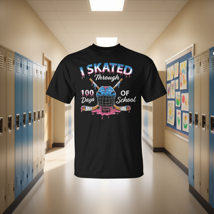 Maglietta per il 100° Giorno di Scuola per Ragazzi, Abbigliamento Promozionale per Hockey su Ghiaccio - Product Image 3