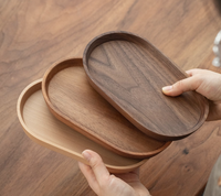 Mini plateaux de service marocains en bois, faits à la main, polis, petits, décor nautique pour la maison, OEM disponible, artisanat et cadeaux en bois