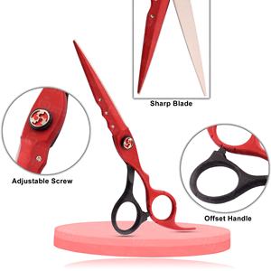 Ciseaux de coiffure professionnels les plus vendus, 6,5 pouces, à bord convexe, ciseaux de barbier, fournisseur en gros OEM, étiquette privée personnalisée - Product Image 2