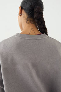 Sudadera con Capucha Gris Sólida Personalizada OEM, Lavado Ácido, Bordado al por Mayor, Ropa Urbana para Mujer - Product Image 5