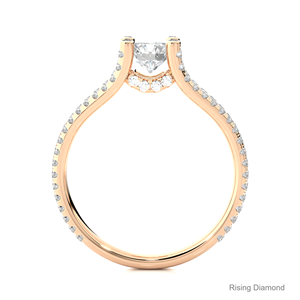 แหวนหมั้นเพชรเพาะเลี้ยง 0.53 กะรัต ทรงคัท โรสโกลด์ เพชร CVD ความสะอาดระดับ VS รับรองโดย IGI สไตล์โบฮีเมียน ของขวัญวันครบรอบ - Product Image 2