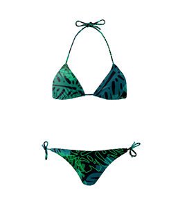 Conjuntos de Bikini para Mujer de Último Diseño OEM, Secado Rápido, Transpirable, Estampado Animal, Cintura Ajustable con Cristales, Logotipo Frontal - Product Image 1