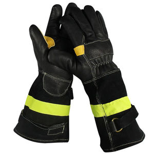 Nouveau Style Tendance Main Protection Gants De Travail Nouvelle Arrivée En Cuir Pompier Gants meilleure fabrication Pompier Gants - Product Image 3