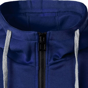 Sweat à capuche d'hiver pour homme - Tissu polaire Mélange polyester/coton Anti-froissement Écologique Séchage rapide Coupe-vent et respirant - Product Image 3