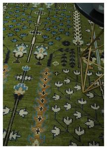 Factory Price Hand Knotted 8x10, 9x12, 10x14 ft. Royal Green and Ivory Traditional Turkish Style Tree Of Life Wool Area <b>Rug</b> - Product Image 6