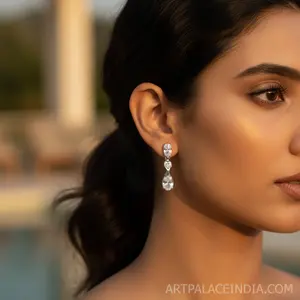 925 <b>Silver</b> <b>Stud</b> <b>Earrings</b> for Women Daily Wear Gold-Plated Jewelry Butterfly Heart Shape Featuring Zircon Diamond for Engagement - Product Image 3