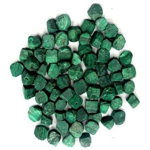 อัญมณีมาลาไคต์แท้8-10มม. 25ชิ้นอัญมณีหลวมแร่มรกตธรรมชาติรูปร่างไม่สม่ำเสมอสำหรับทำเครื่องประดับ - Product Image 1