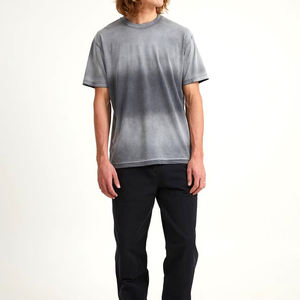 Camiseta de gran tamaño con estampado gráfico personalizado vintage desgastado lavado ácido para hombre 100% algodón estilo cuadrado ropa de calle corta - Product Image 4