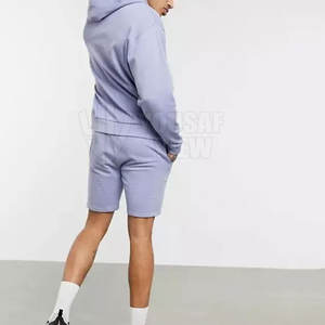 Ensemble de shorts à capuche pour hommes de qualité supérieure imprimé décontracté été vêtements de course en plein air grande taille teint uni - Product Image 5