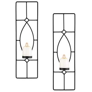 Support à bougies votives au design moderne avec finition noire thermolaquée pour la décoration murale et de table, fournisseur direct pour la maison et le bureau - Product Image 3
