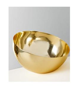 Luxury premium brass serving bowl ideal for holiday dinners large <b>family</b> gatherings catering businesses and event <b>planners</b> - Product Image 1