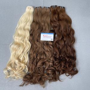 Cabello ondulado de trama de color oscuro a tono claro de longitud completa de 10-26 pulgadas listo para enviar extensión de cabello vietnamita - Product Image 6