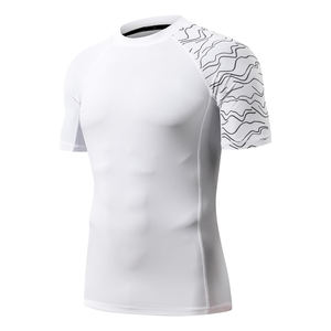 High Demanding Rash Guards For Adults Custom Solid White <b>Arm</b> <b>Sleeve</b> Sublimation Printed Gym Wear <b>Compression</b> T-Shirts on Sale - Product Image 5