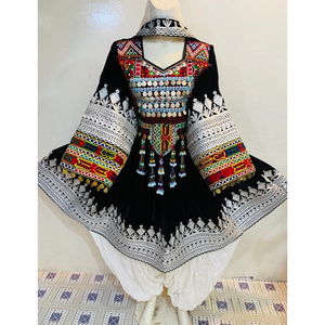 ชุดเดรสอัฟกันแขนยาวปักลายพื้นเมืองสำหรับผู้หญิงชุดเดรสแบบดั้งเดิมคุณภาพสูง - Product Image 4