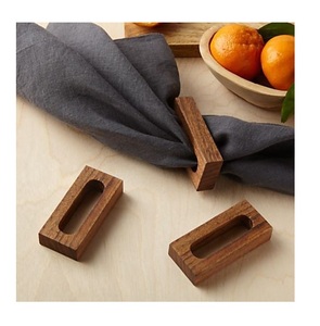 Anillo de Servilleta de Madera de Acacia Rectangular para Decoración de Mesa, Fabricante Mayorista de Artículos de Mesa - Product Image 1