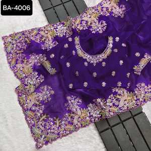 Collection Bollywood exclusive de haute qualité dernière broderie lourde multi-marches paillettes travail Saree pour mariage indien pakistanais - Product Image 2