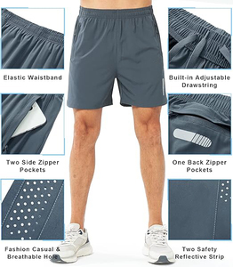 Vente de gros Short de sport taille moyenne respirant et écologique pour hommes, vêtements de sport, de jogging, de fitness et d'entraînement - Product Image 3