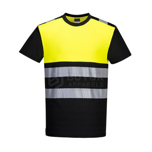Camisa de Trabajo de Manga Corta de Alta Visibilidad con Tela Reflectante 100% Poliéster, Diseño Transpirable para Protección Contra Incendios, Trabajadores de la Construcción - Product Image 2
