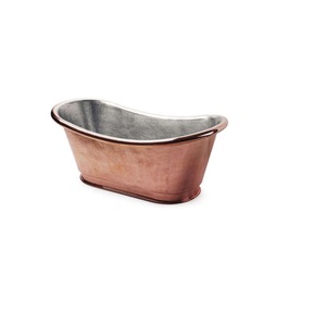 Handmade Solid Copper <b>Bath</b> Tub Large Oval Modern Design Marble Metal <b>Portable</b> Clean Soaking Air Massage <b>for</b> Hotels Outdoor - Product Image 5