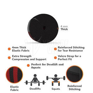 Genouillères de fitness longues personnalisées à haute élasticité Offre Spéciale OEM enveloppes de genou d'haltérophilie de fitness à usage intensif - Product Image 3