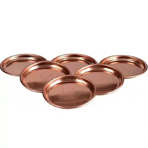 Nouveaux sous-verres ronds en métal plaqué or écologiques classiques, accessoires de décoration pour la maison et le bureau, Impex - Product Image 2