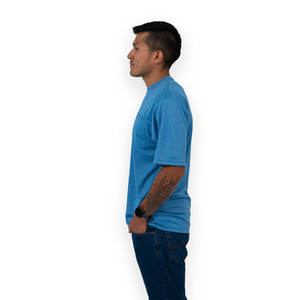 Wholesale New Style Cotton Polyester Plain Blank Men Slim Fit <b>Pocket</b> <b>T</b>-<b>Shirt</b> Add Your Own Custom Logo and Colors OEM Available - Product Image 5