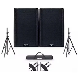 NOUVEAU Pack d'enceintes amplifiées bidirectionnelles K12.2 Série K2 2000W avec sacs de transport et supports - Product Image 1