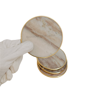 Juego de Posavasos de Mármol Elegante, la Mejor Calidad, Posavasos de Piedra Estilizados Más Vendidos, Decoración para Mesa de Cocina y Hogar, Regalo - Product Image 1