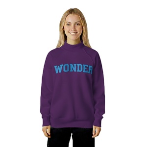 Customized Women Mockneck Long Sleeve Pullover Sweatshirt Winter Autumn Solid Color Fleece Breathable Quick Dry <b>Drop</b> Shoulder - Product Image 1