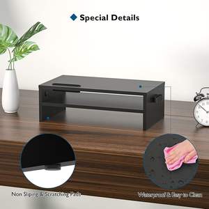 Soporte de monitor Riser 2 Tiers Soporte de monitor de madera con organizador de almacenamiento Soporte de monitor ergonómico de escritorio Riser - Product Image 6