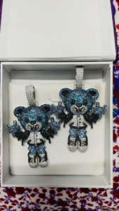 Meilleure vente VVS diamant dessin animé pendentif Streetwear Hip Hop collier avec personnage glacé pour breloques de fête - Product Image 2