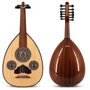 Oud Profesional de 11 Cuerdas - Lira Árabe Hecha a Mano con Incrustaciones de Madera de Caoba - Product Image 1