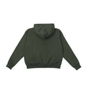 Sweat à capuche lavé à l'acide en coton 400gsm avec logo personnalisé et serviette brodée Technique de vêtement teint Épaule tombante Sweats à capuche épais vieillis - Product Image 6
