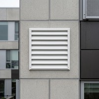 Cache-climatiseur décoratif extérieur – Cache de protection contre les intempéries et la pluie avec grille de ventilation pour mur extérieur