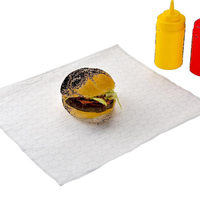 Feuilles de papier d'aluminium pour hamburger de qualité alimentaire avec logo personnalisé Feuilles de papier thermique à isolation stratifiée pour hamburger en nid d'abeille
