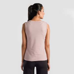 Débardeur rose poudré pour femme AXE, camisole tricotée respirante, crop top basique confortable avec logo personnalisé pour la salle de sport - Product Image 2