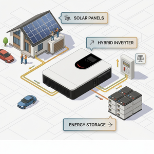Inversor Solar con Descuento por Volumen, Pantalla de Arco Bicolor, 6kW 8kW, Monofásico, Impermeable IP65, Sistema Inteligente de Energía Conectado a la Red - Product Image 2