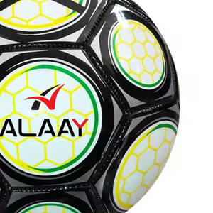 Alaay, balón de fútbol de PVC con logotipo impreso de alta calidad, Material de PU personalizado para entrenamiento, deportes, uso promocional al aire libre - Product Image 4