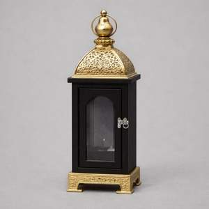 Lanterne élégante en métal blanc et argent avec panneaux en verre, effet de bougie chaude, décoration de luxe pour la maison, idéale pour les cadeaux de fête - Product Image 5