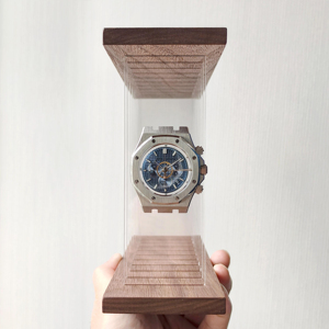 Bán buôn người đàn ông của Acrylic xem hiển thị khung thép không gỉ xem và nhựa tháo rời thạch anh cơ khí tự động đồng hồ - Product Image 3