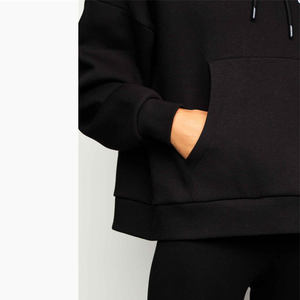 80% coton 20% polyester polaire hiver imprimé avant Logo personnalisé sweat à capuche pour femme sweat à capuche en gros - Product Image 5