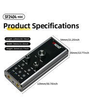 Interface audio mini USB portable Simplefly SF2404MINI 2x2, 24 bits 192 kHz, prise en charge ASIO, 20 Hz-20 kHz, carte son pour diffusion en direct