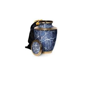 Urna de cenizas para adultos de estilo europeo hecha a mano, suministros funerarios decorativos con urna de cremación de Metal de calidad duradera para adultos - Product Image 1