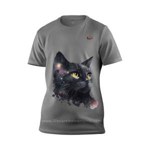 T-shirt d'été décontracté à manches courtes pour hommes, col rond avec impression numérique anti-rides, nouveauté - Product Image 1