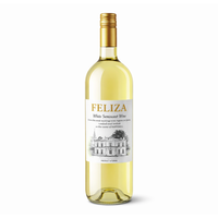 Feliza - Vin blanc mi-doux Airen Macabeo 11% ABV Vin blanc espagnol 750ml