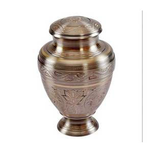 Hot Selling Hand Crafted Brass Cremation Urns Funeral Urn For Human White Metal Urn Cremation Custom Design With Top Quality - Product Image 5