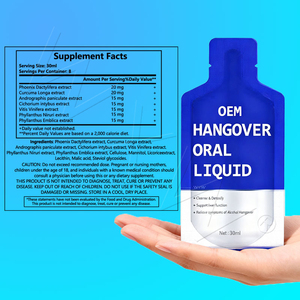 Boisson Détoxifiante pour le Foie Abordable Contre la Gueule de Bois Électrolyte Liquide Oral Anti-Alcool Soulagement Ingrédients Naturels Sûrs Commande en Gros - Product Image 2